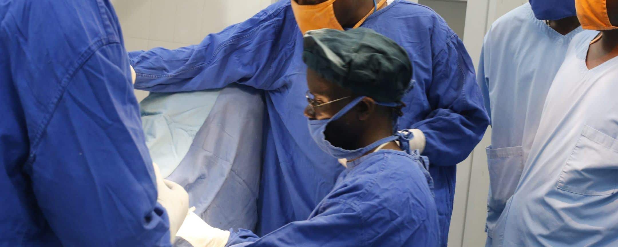 A fistula surgeon performs surgery in Burundi