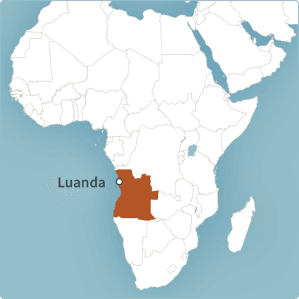 Map of Luanda, Angola