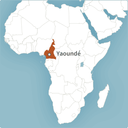 Map of Yaoundé, Cameroon