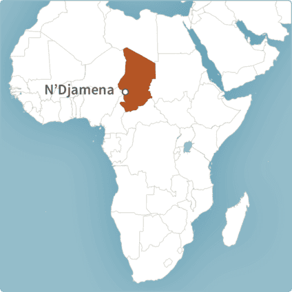 Map of N’Djamena, Chad