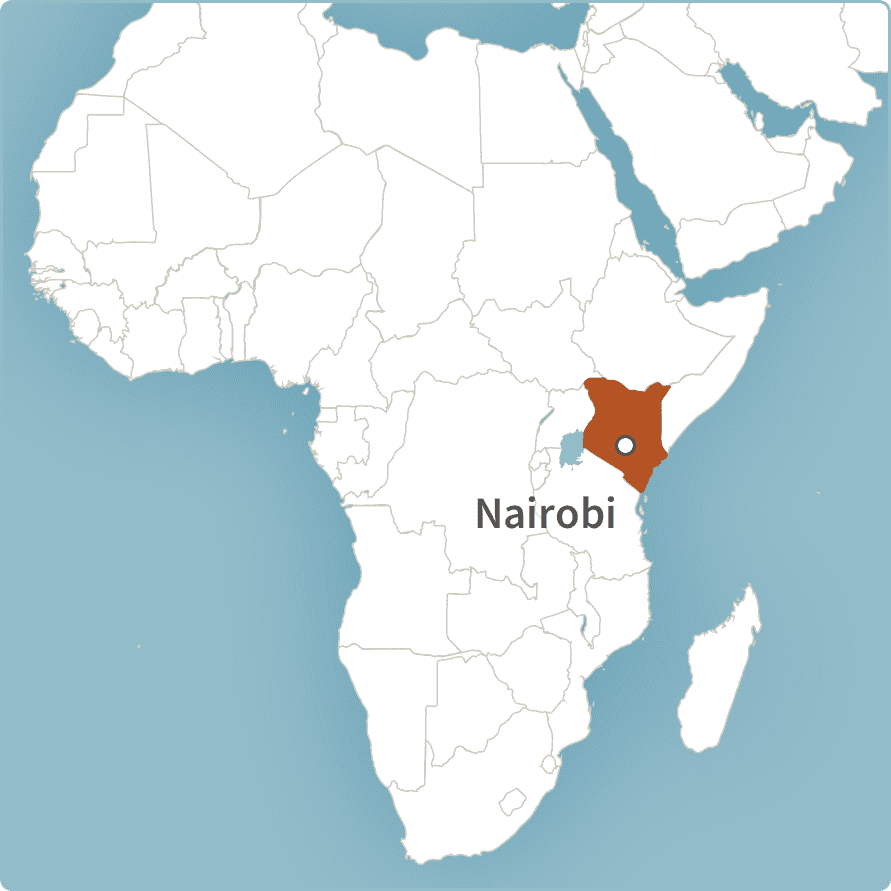 Map of Nairobi, Kenya