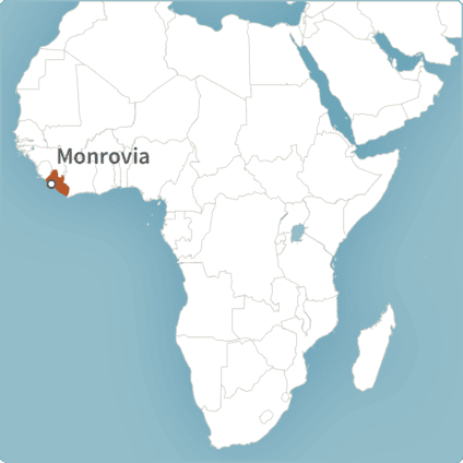 Map of Monrovia, Liberia