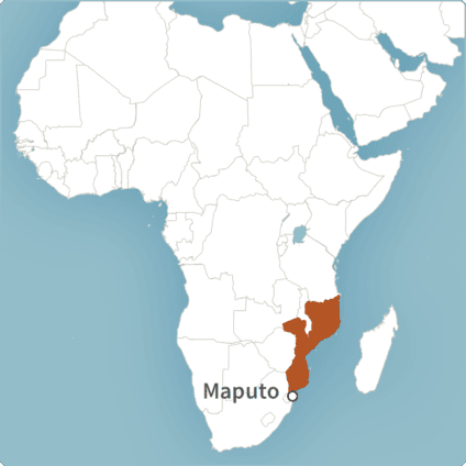 Map of Maputo, Mozambique
