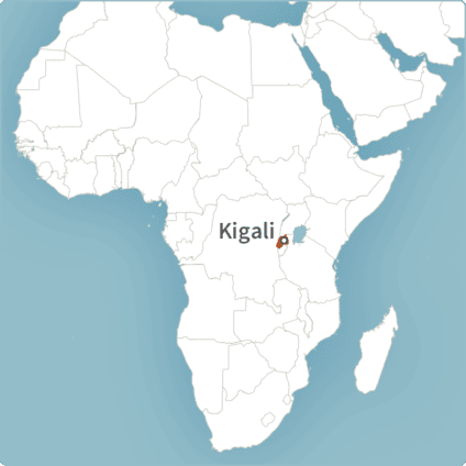 Map of Kigali, Rwanda
