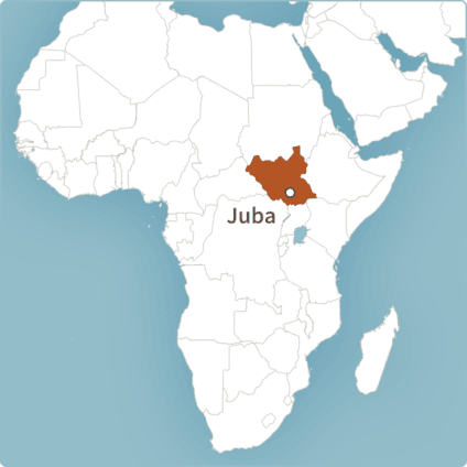 Map of Juba, South Sudan