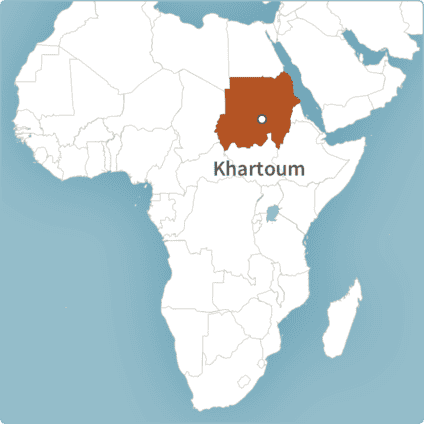 Map of Khartoum, Sudan