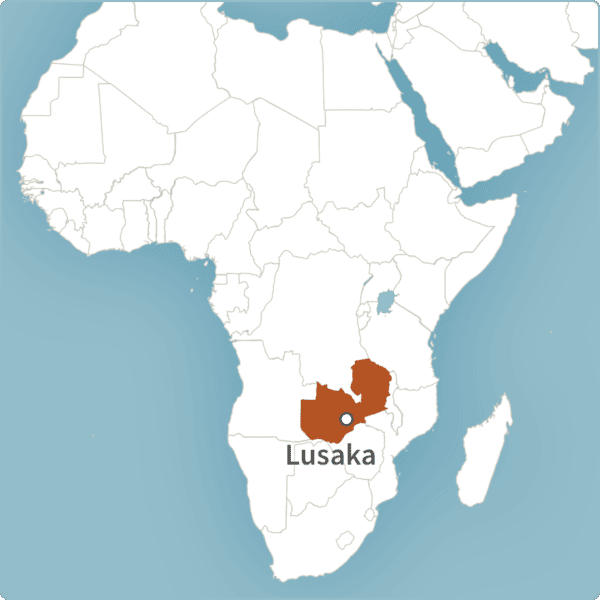Map of Lusaka, Zambia